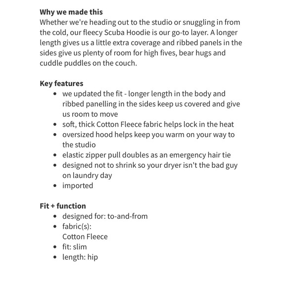 Lululemon Scuba Hoodie II Full Zip 6 Slate Gray Cotton Fleece Thumbholes W4A62S - Picture 7 of 16